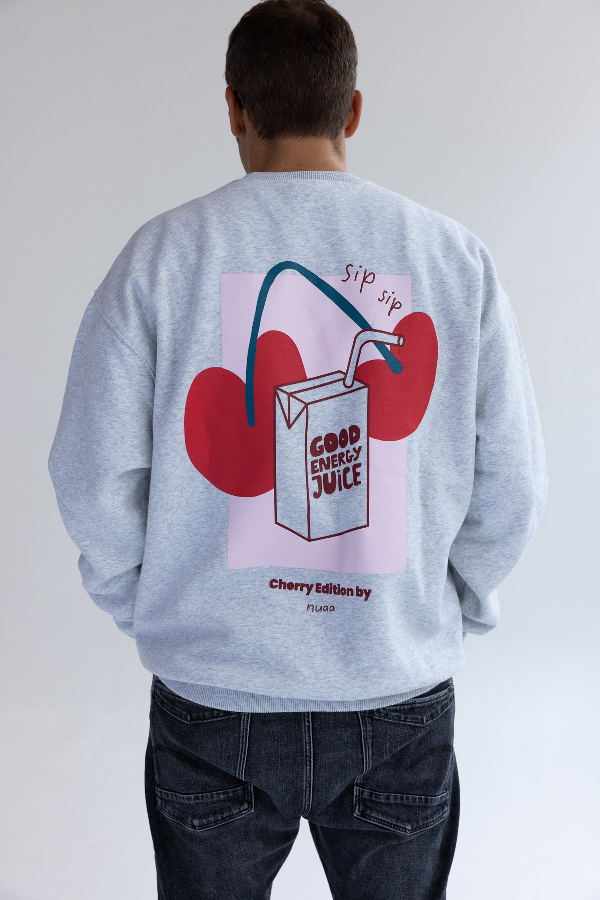 DAD Cherry Sweater Grey Melange