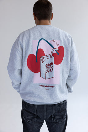 DAD Cherry Sweater Grey Melange