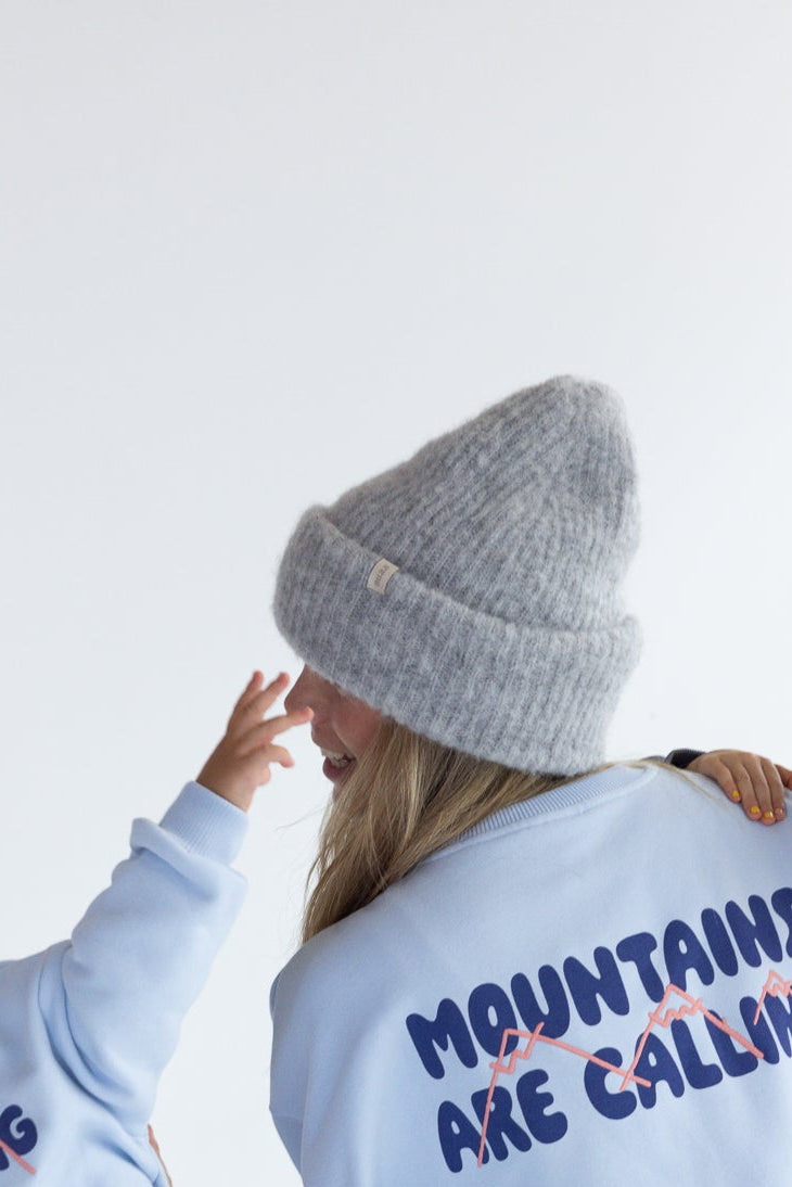 Alpaca Strickbeanie Adults Soft Grey