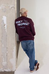 Dad Pinky Promise Sweater Burgundy