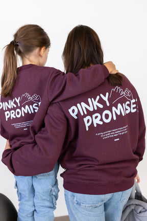 Kids Pinky Promise Sweater Burgundy