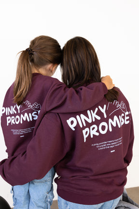 Mom Pinky Promise Sweater Burgundy
