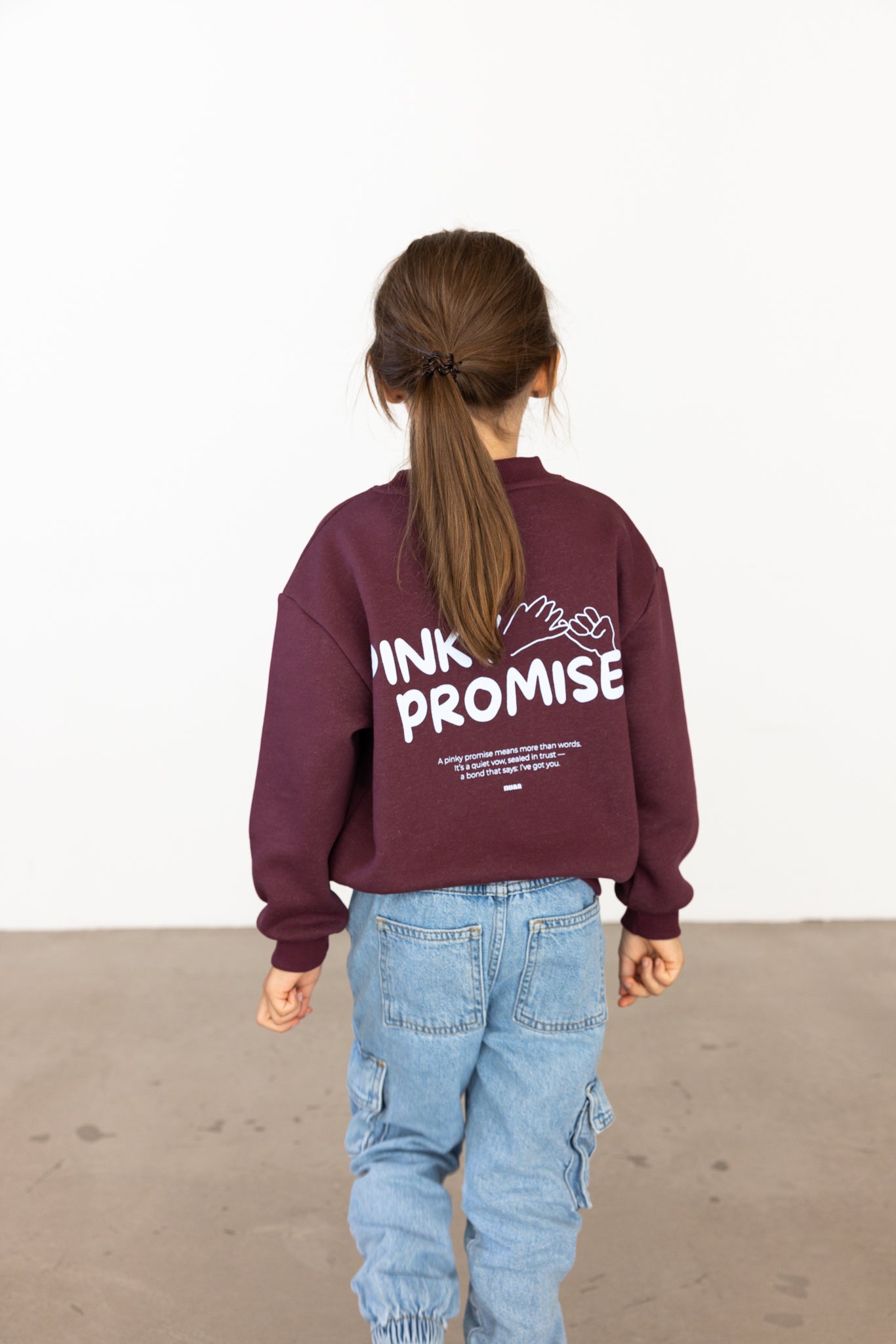 Kids Pinky Promise Sweater Burgundy