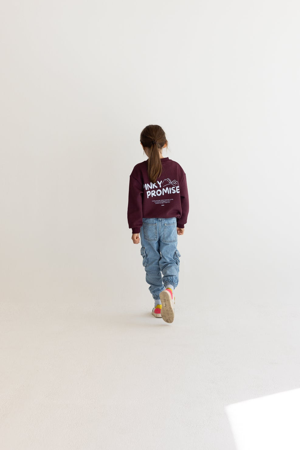 Kids Pinky Promise Sweater Burgundy