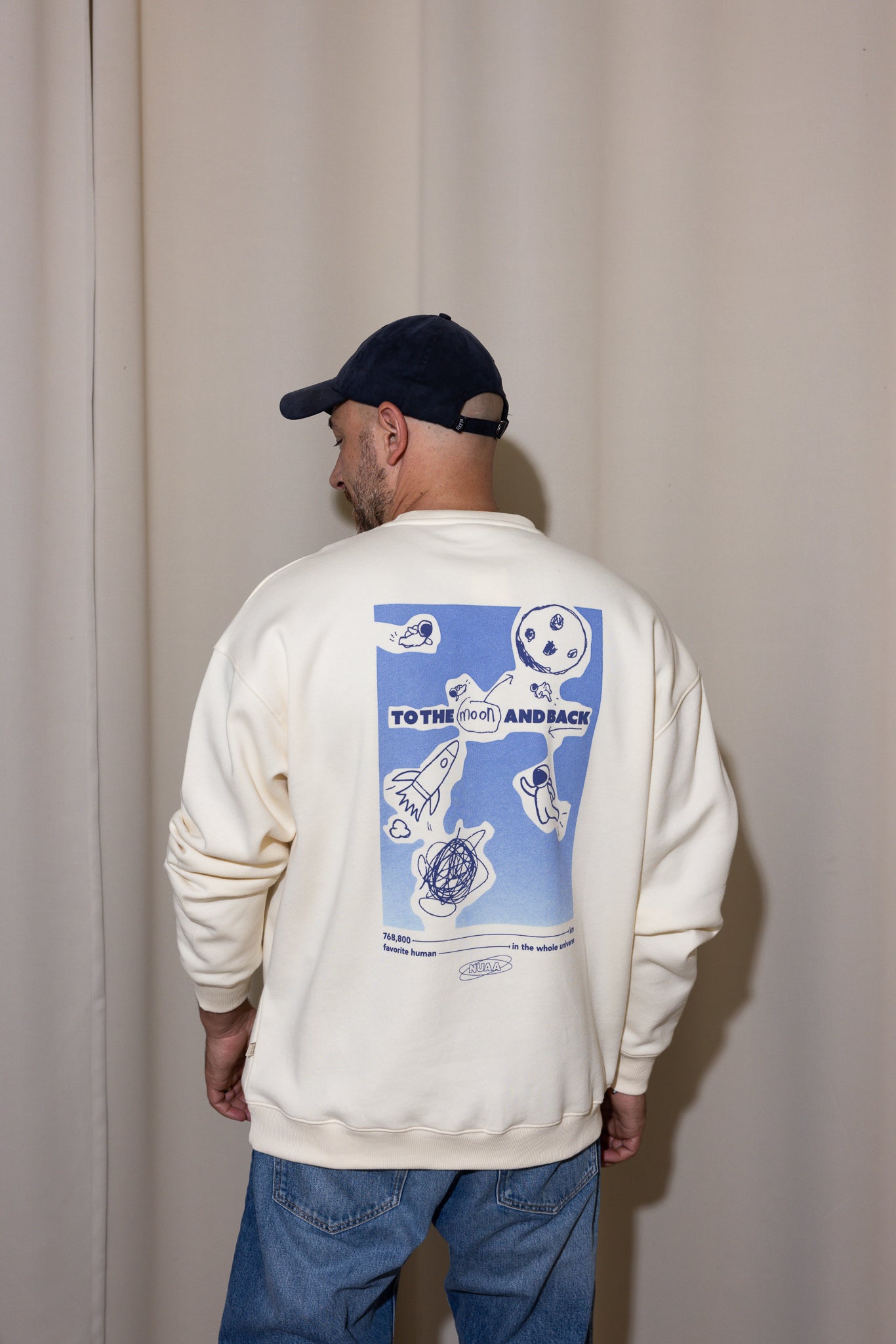 Dad To The Moon Sweater Sand