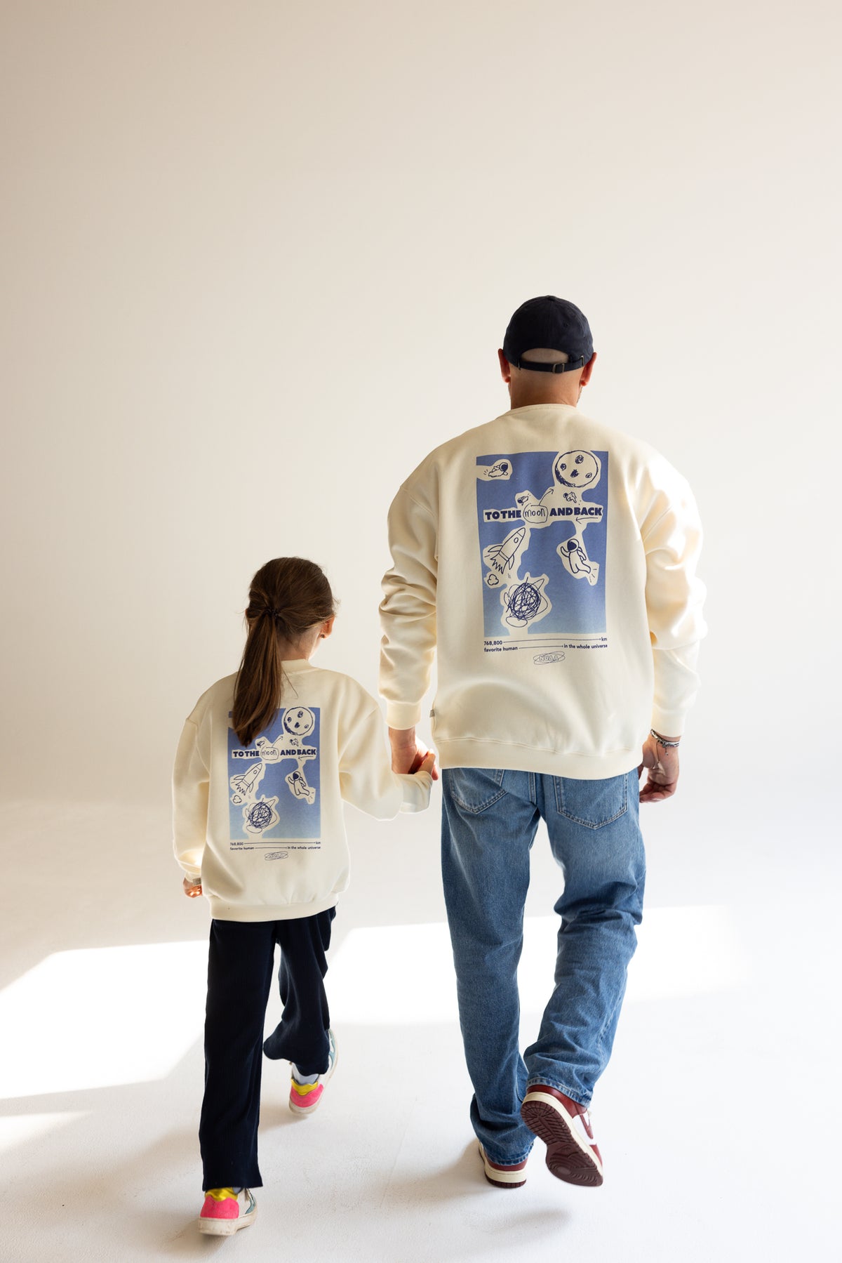 Dad To The Moon Sweater Sand