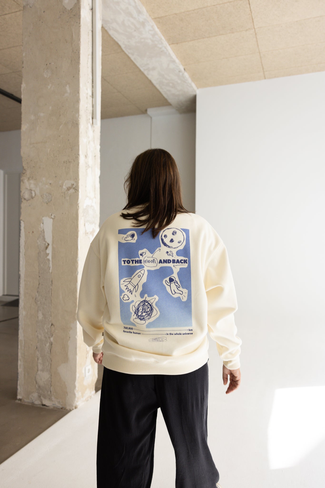 Mom To The Moon Sweater Sand