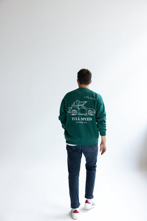 Dad Christmas Sweater Forest Green
