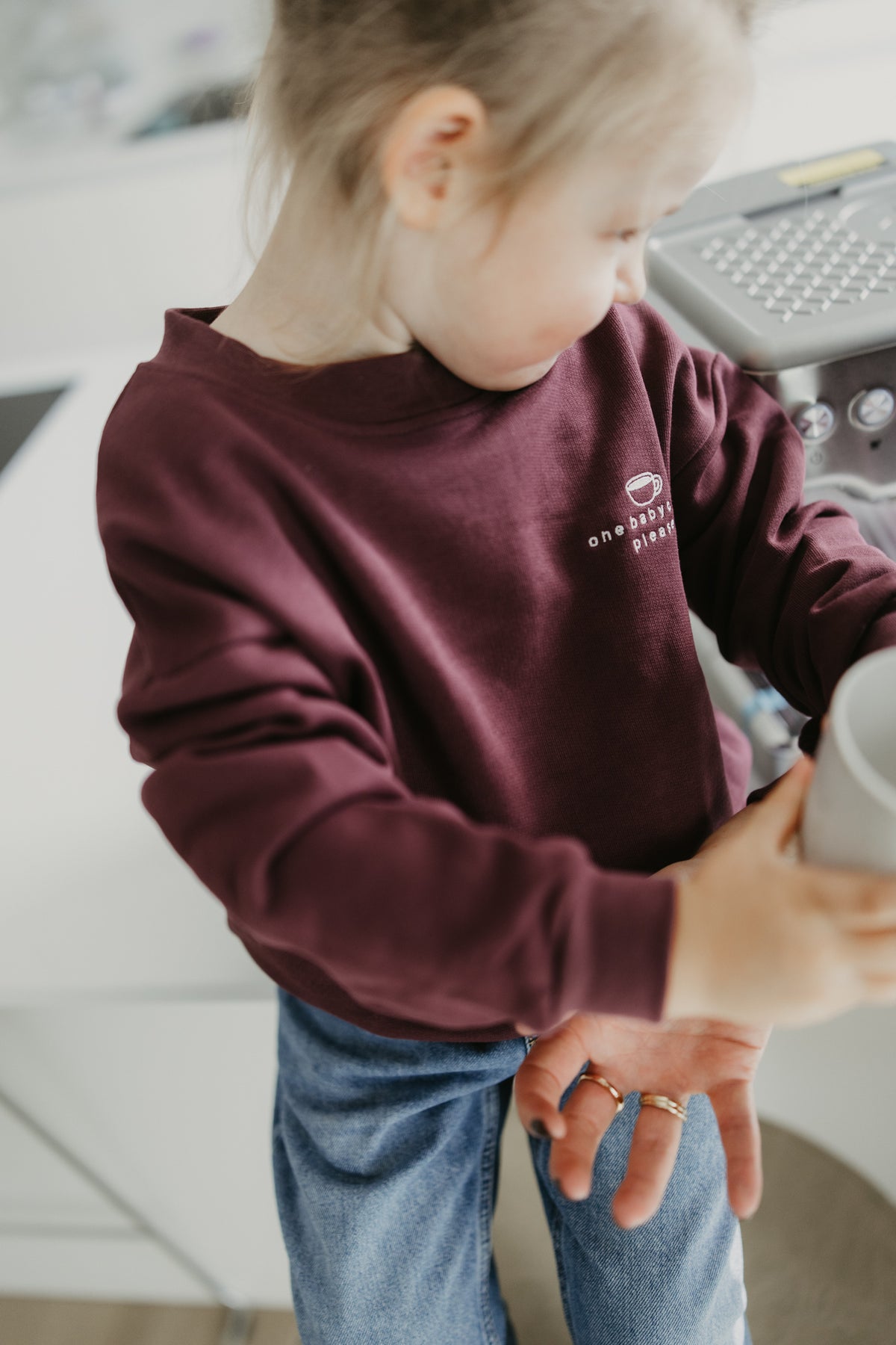 Kids One Babyccino Please Burgundy