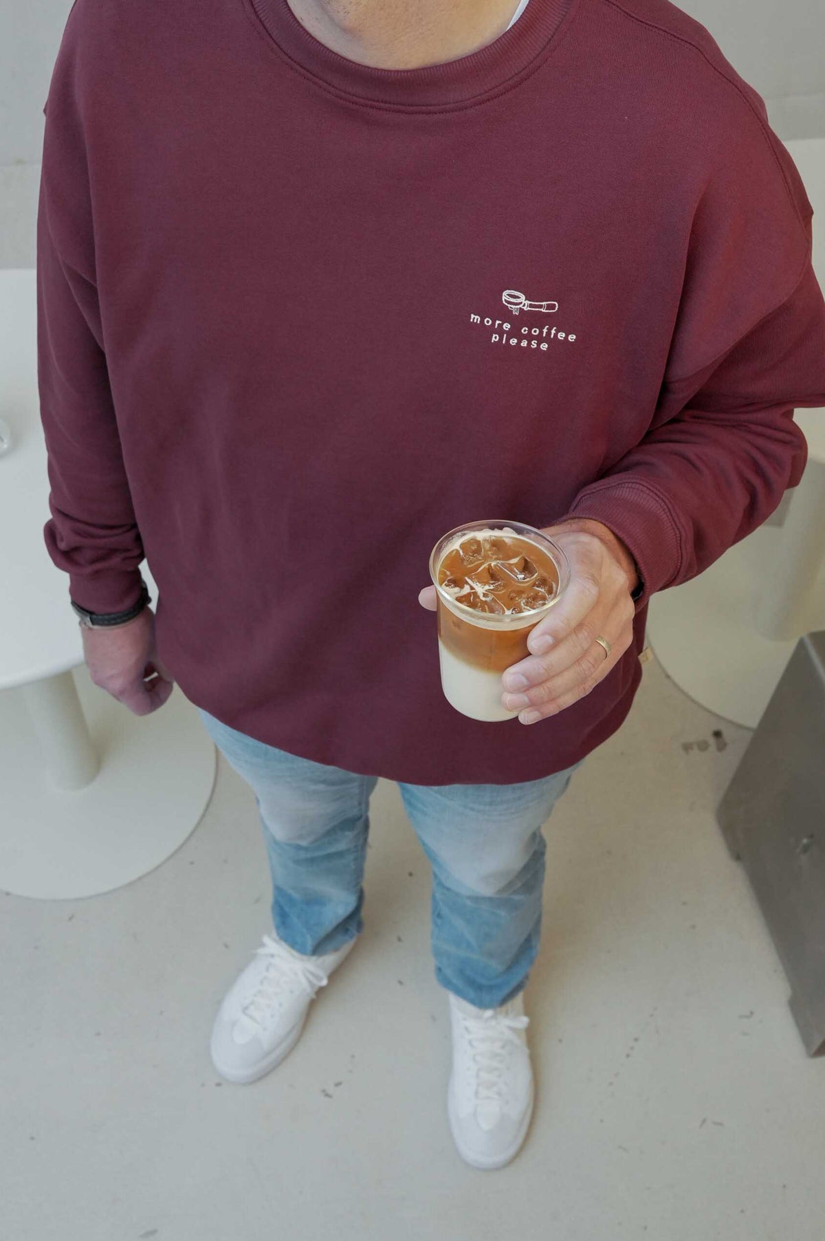 Dad More Coffee Please Burgundy