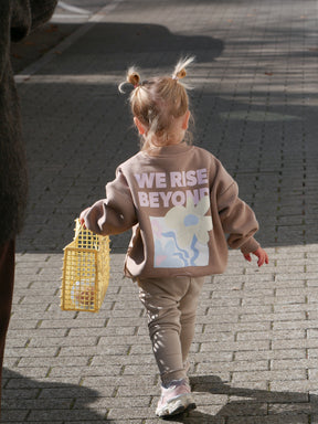 Kids Rise Beyond Sweater Light Brown