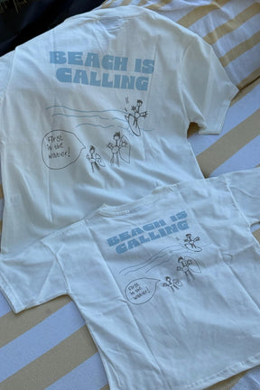 Kids Beach Is Calling T-Shirt Soft White