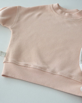 Waffel Sweatshirt Coral