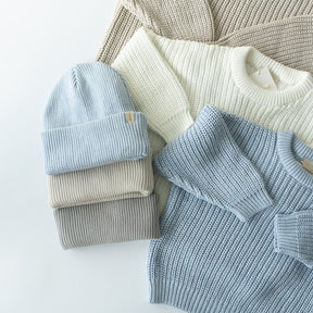 Knit Beanie Soft Blue