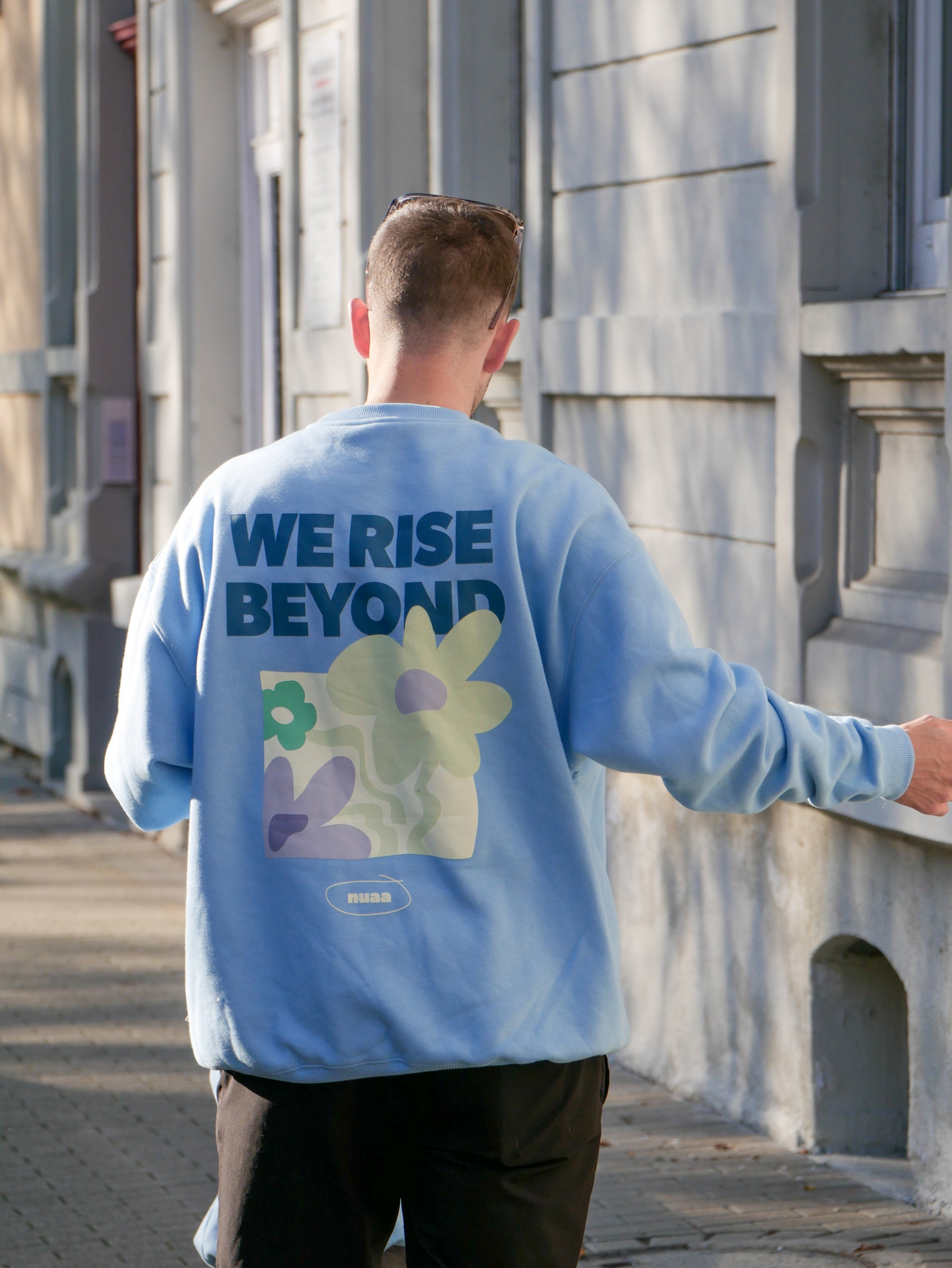 Dad Rise Beyond Sweater Dusty Blue