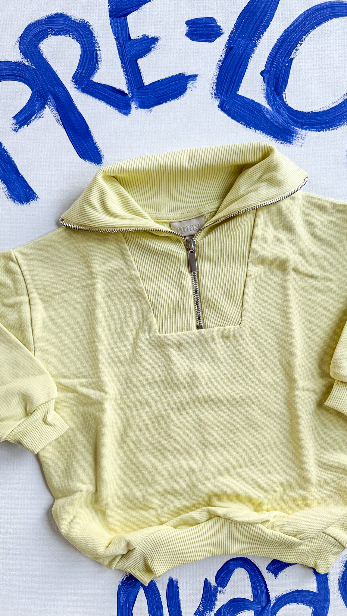 Pre-Loved: Half Zip Sweater Lemon