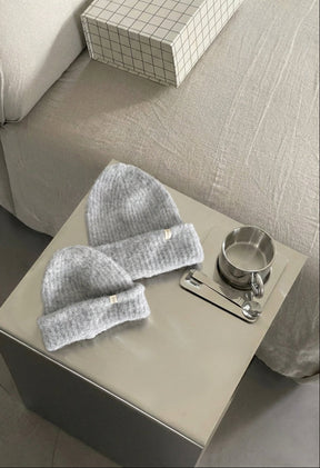 B-WARE Alpaca Strickbeanie Kids Soft Grey