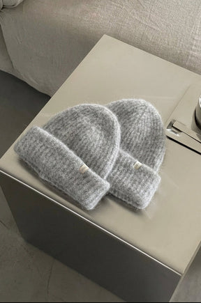 Alpaca Strickbeanie Adults Soft Grey