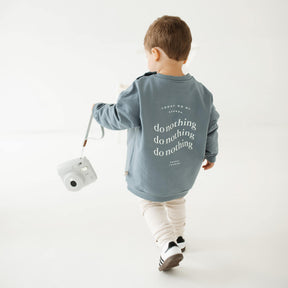 Do Nothing Oversized Sweater Bluestone