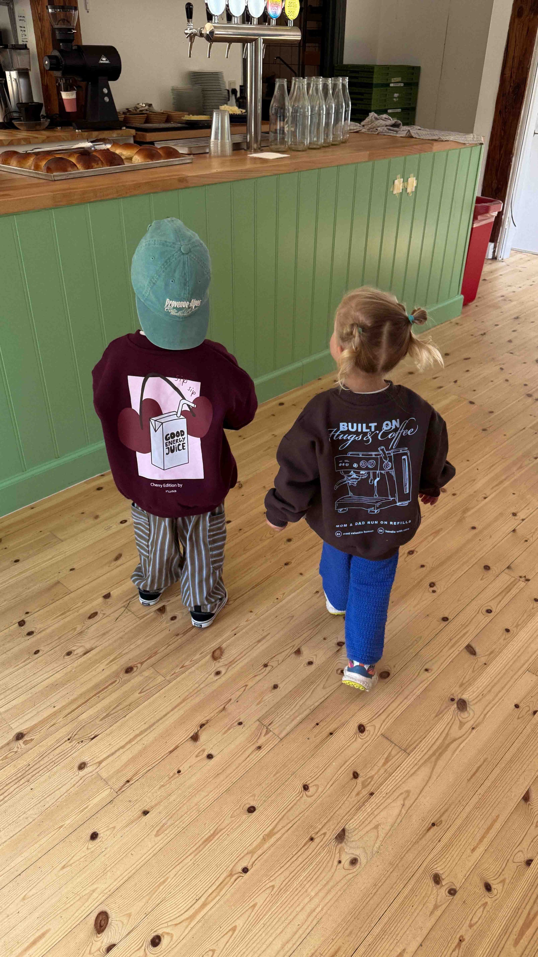 Kids Cherry Oversized Sweater Burgundy