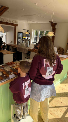 Kids Cherry Oversized Sweater Burgundy