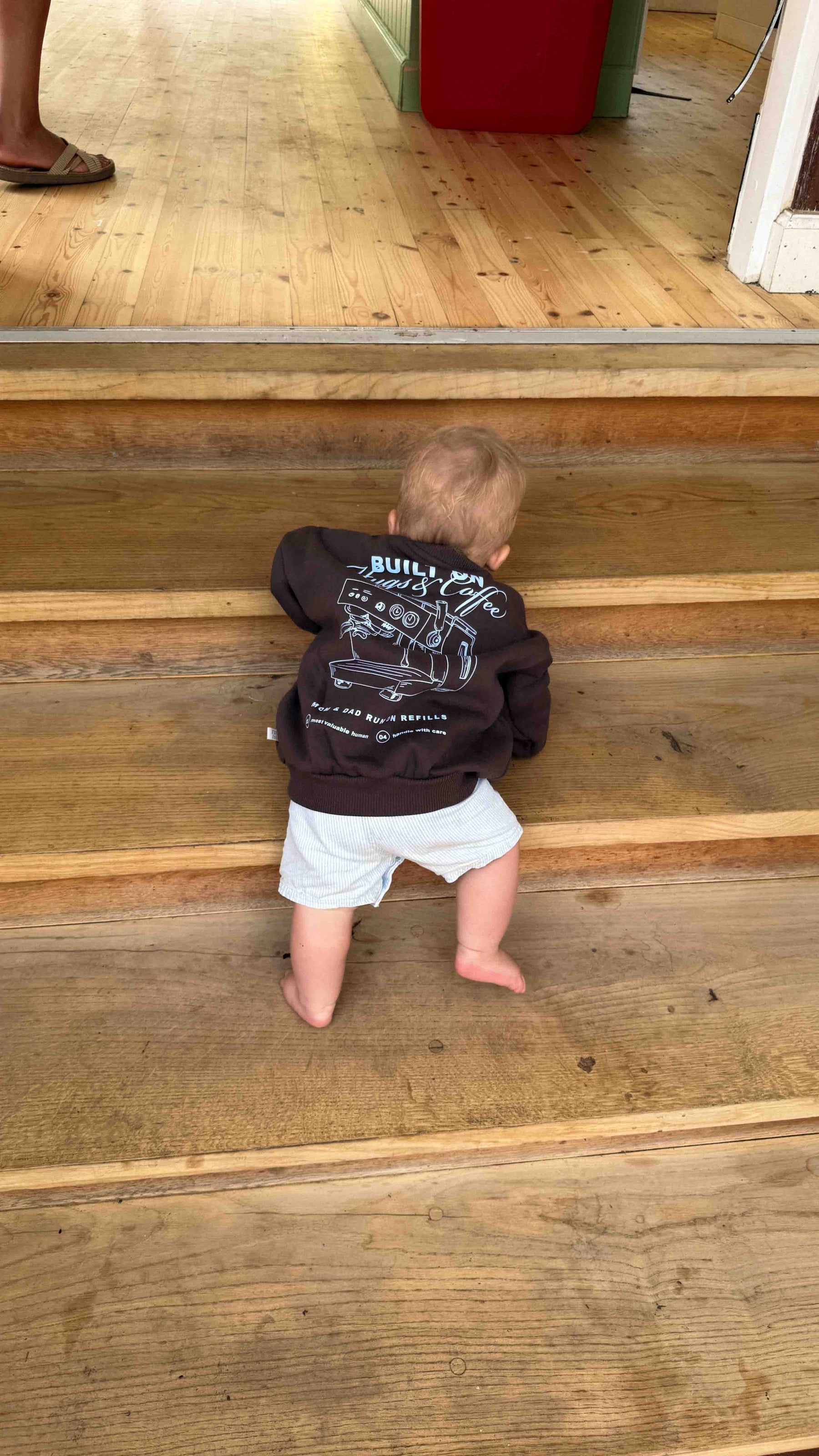 Kids Hugs & Coffee Oversized Sweater Chocolate Brown