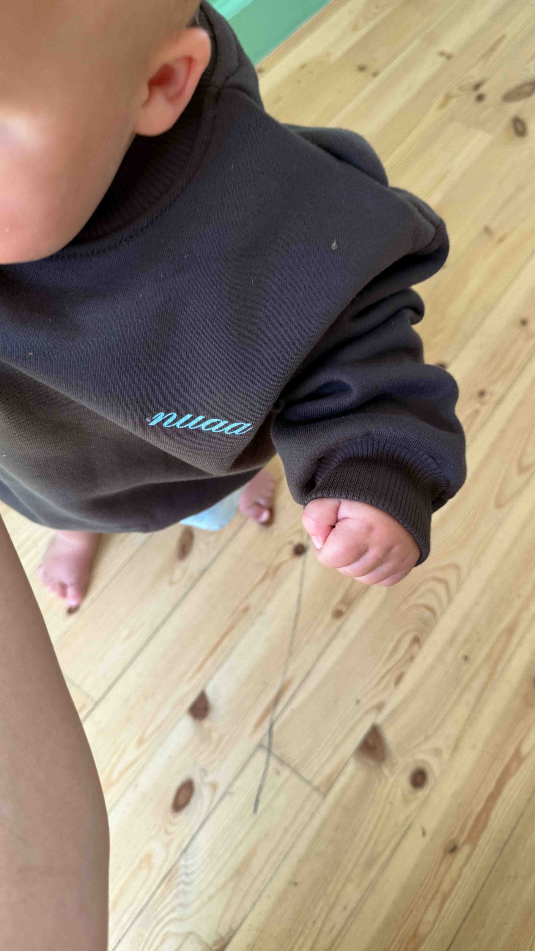Kids Hugs & Coffee Oversized Sweater Chocolate Brown