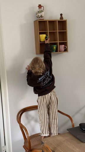 Kids Hugs & Coffee Oversized Sweater Chocolate Brown