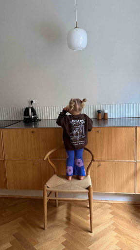 Kids Hugs & Coffee Oversized Sweater Chocolate Brown
