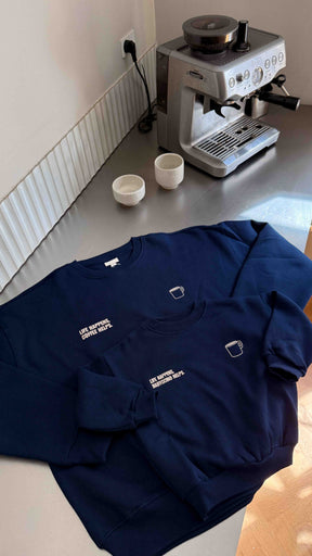 Kids Babyccino Helps Oversized Sweater Navy