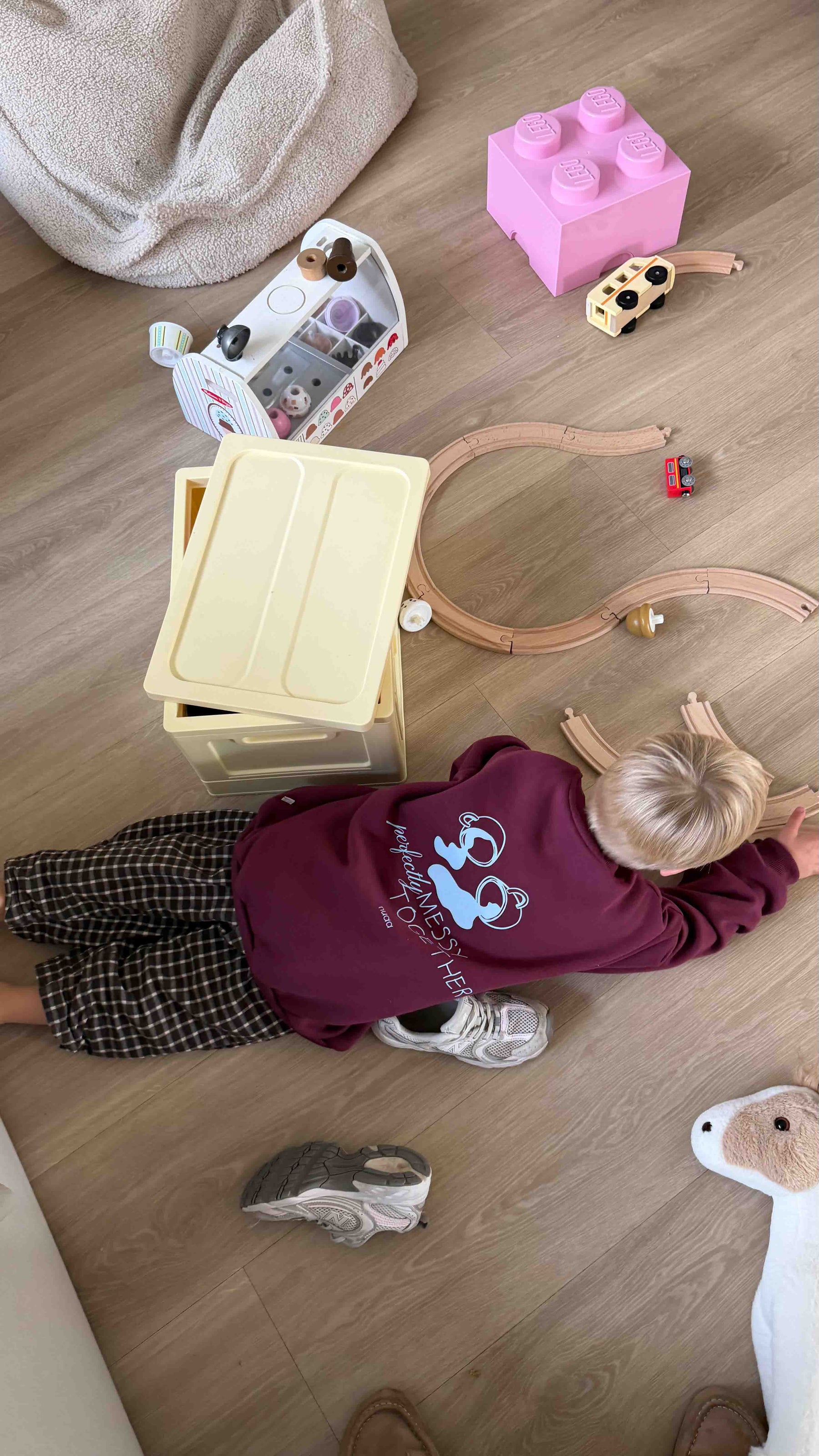 Kids Perfectly Messy Oversized Sweater Burgundy