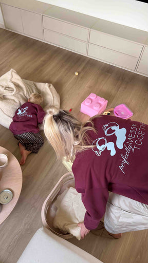 nuaa Perfectly Messy Herren Sweater in Burgundy – Partnerlook