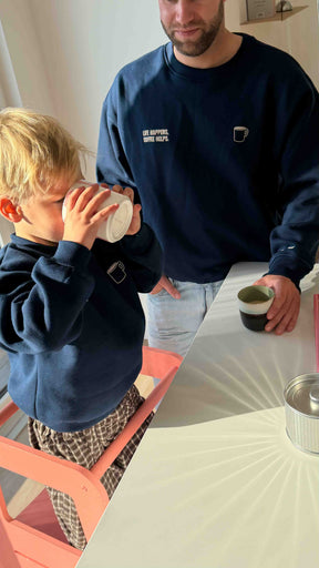 Kids Babyccino Helps Oversized Sweater Navy