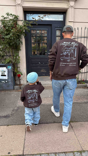 Kids Hugs & Coffee Oversized Sweater Chocolate Brown