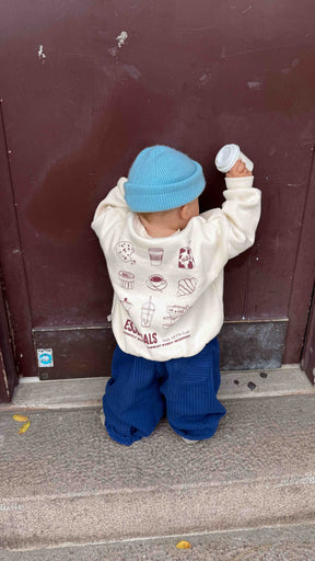 Kids Coffee Essentials Oversized Sweater Vanilla