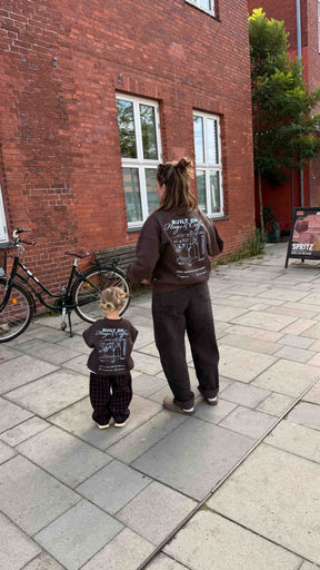 Kids Hugs & Coffee Oversized Sweater Chocolate Brown