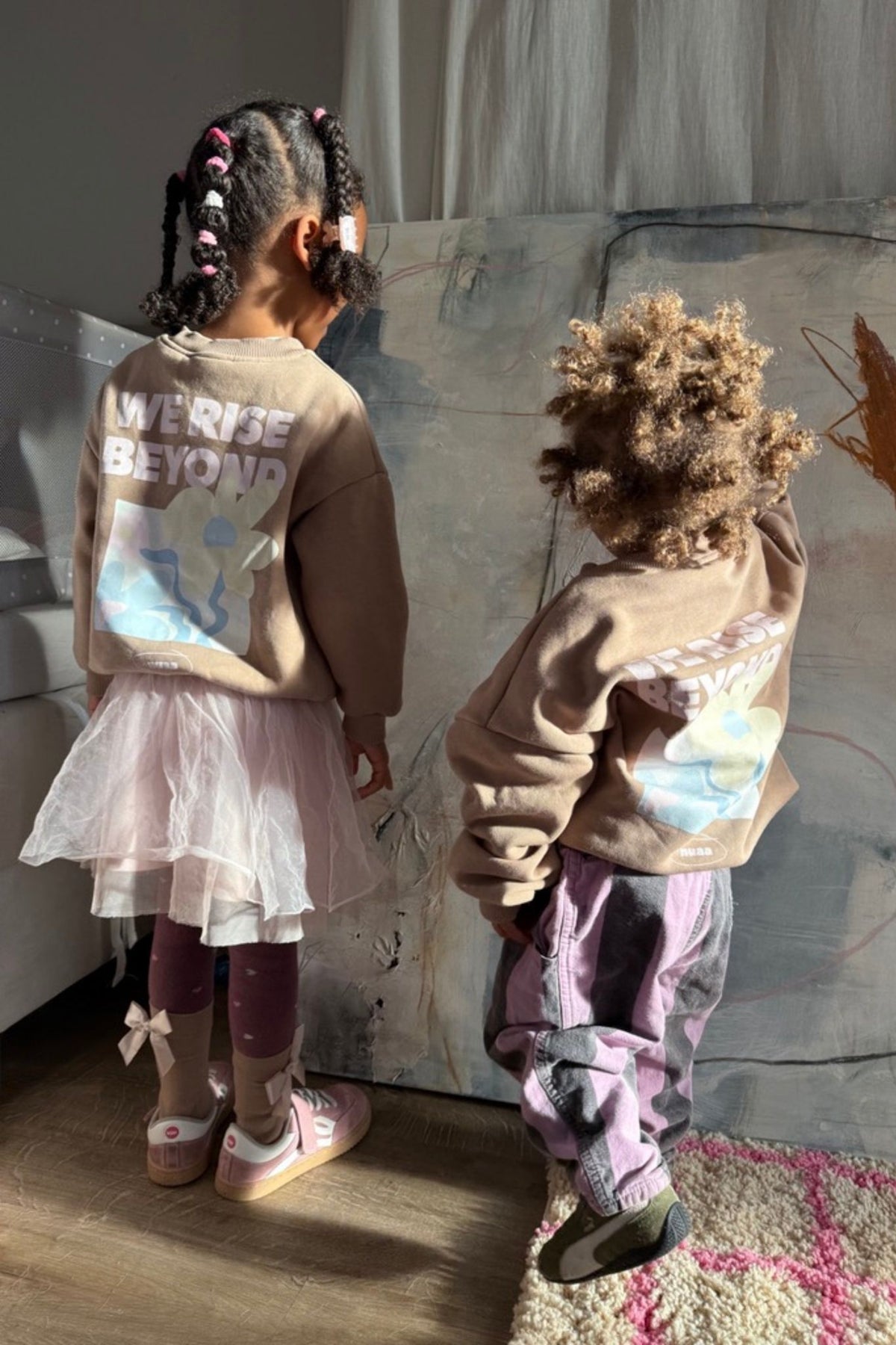 Kids Rise Beyond Sweater Light Brown