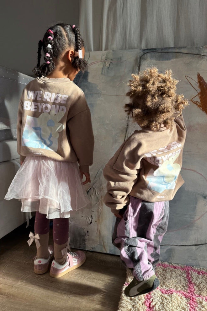 Kids Rise Beyond Sweater Light Brown