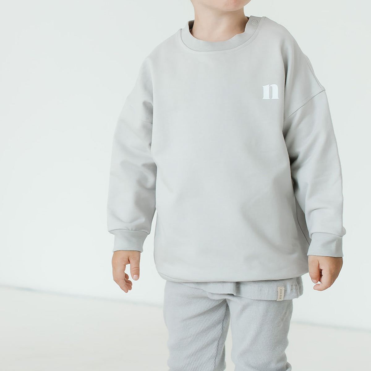 Personality Oversized Sweater Light Grey