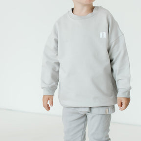 Personality Oversized Sweater Light Grey
