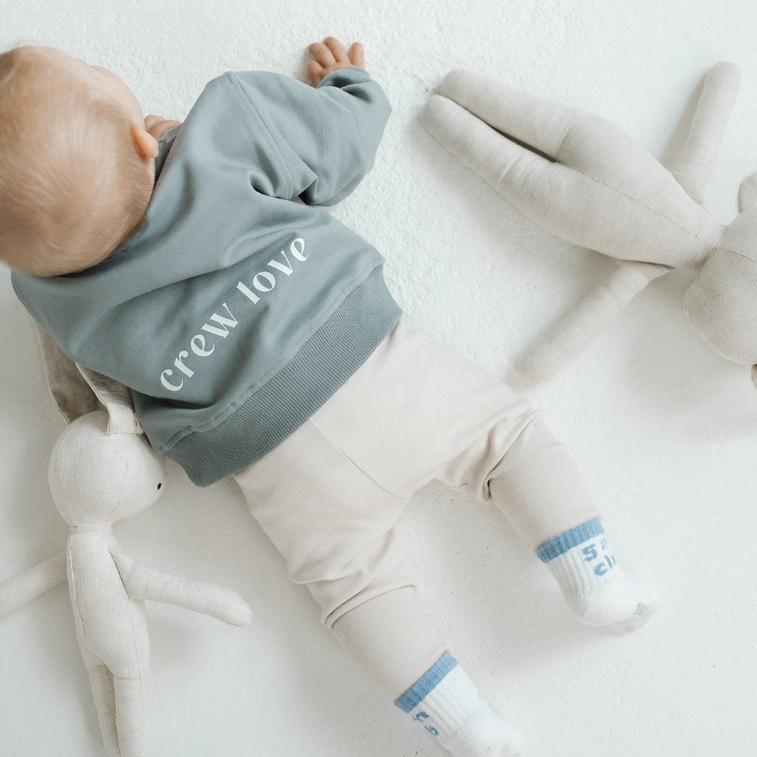 Mini Crew Love Sweater Granite