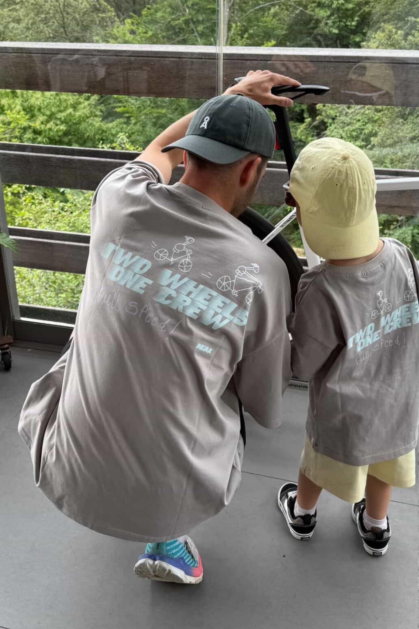 Kids Bike Crew T-Shirt Urban Grey