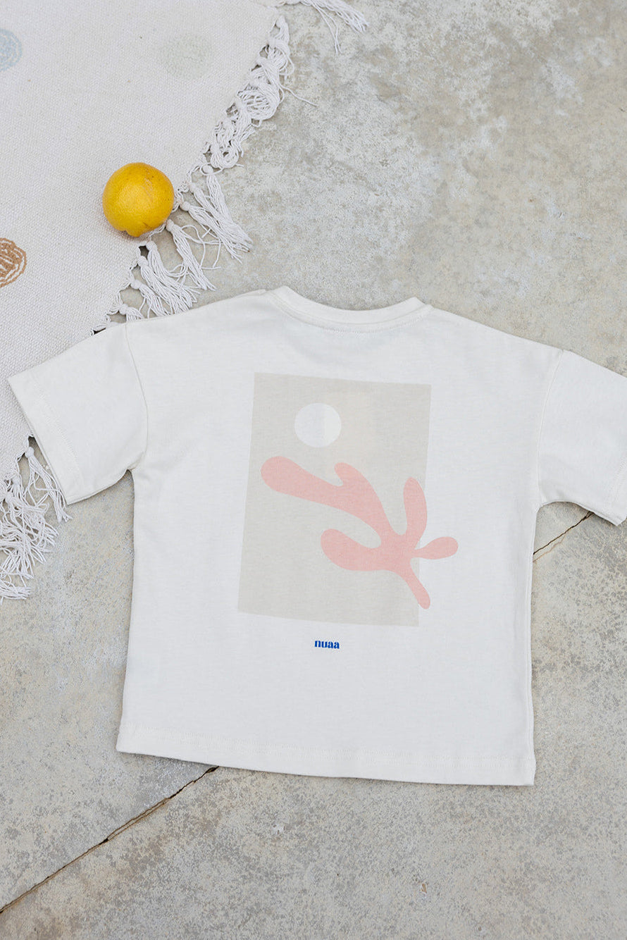 Kids Coral Oversized T-Shirt Off White/Oat