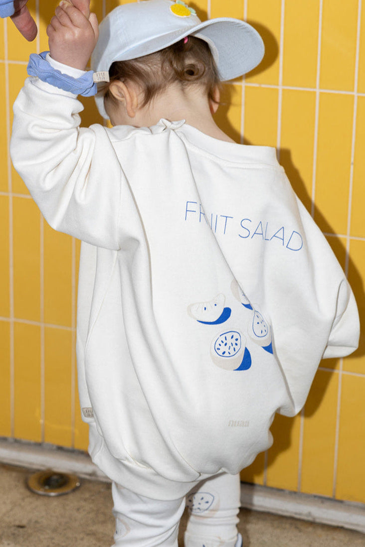 Kids Fruit Salad Oversized Sweater Off White