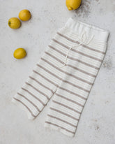 Herbst-Strick Hose Mocha Stripes