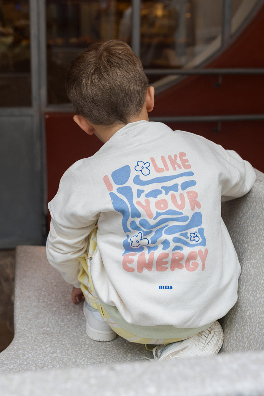 Kids I like your Energy Oversized Sweater Off White