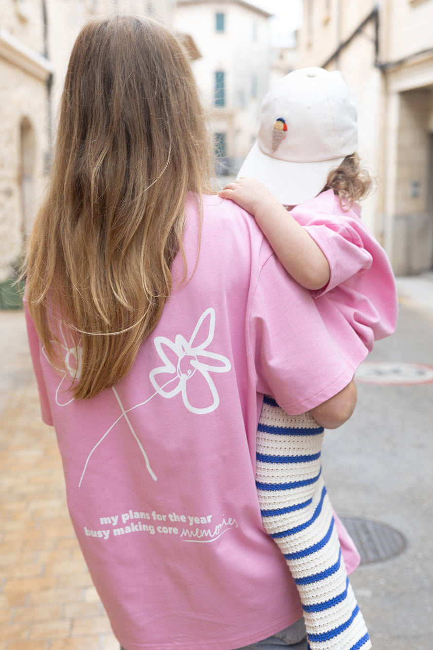 Mom Core Memories T-Shirt Pink
