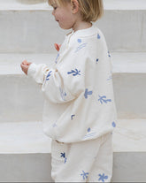 Coral Oversized Sweater Blue/Sand