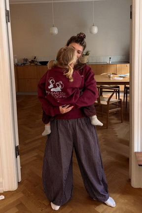 Kids Perfectly Messy Oversized Sweater Burgundy
