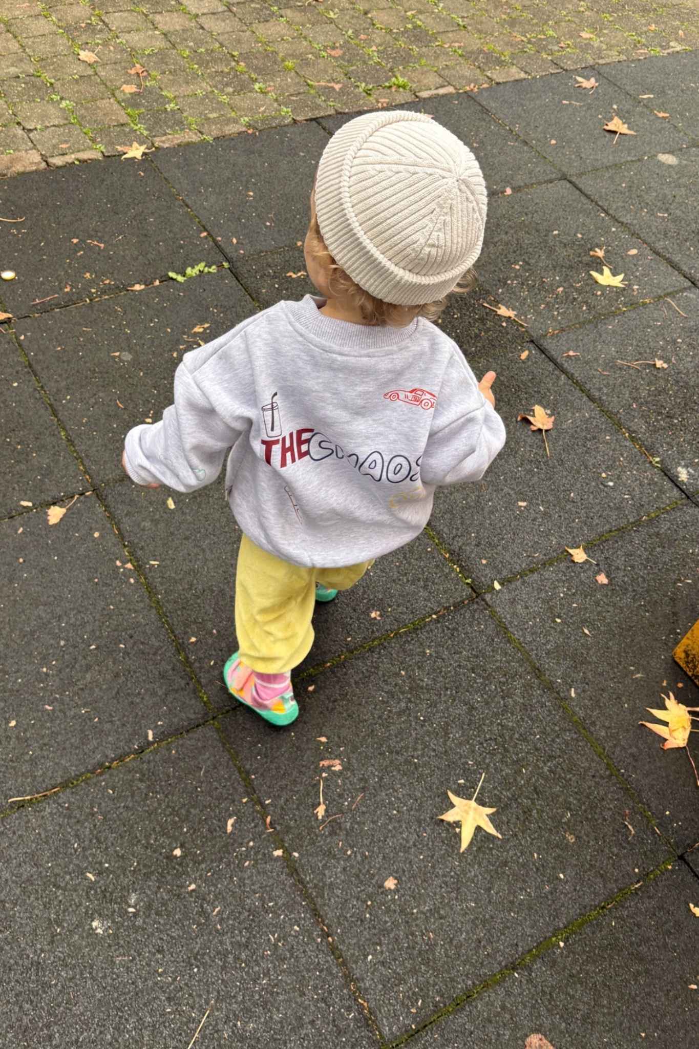 Kids CEO of Chaos Oversized Sweater Grey Melange